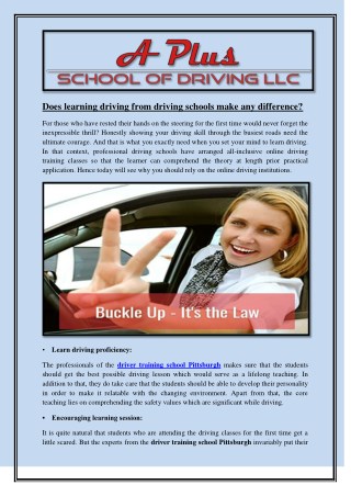 Does learning driving from driving schools make any difference?