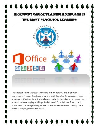 Microsoft Office Training Edinburgh is the Right Place for Learning