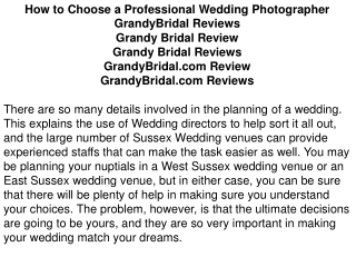 How to Choose a Professional Wedding Photographer GrandyBrid
