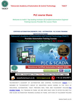 PLC course thane