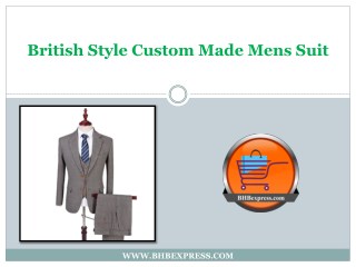 British Style Custom Made Mens Suit - BHBexpress.com