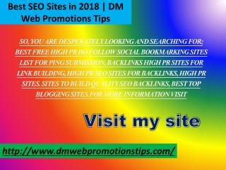 Best SEO Sites in 2018 | DM Web Promotions Tips