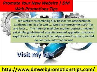 Promote Your New Website | DM Web Promotions Tips