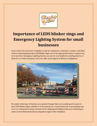 Emergency lighting system, led blinker signs at warninglitesofsouthernillinois.com