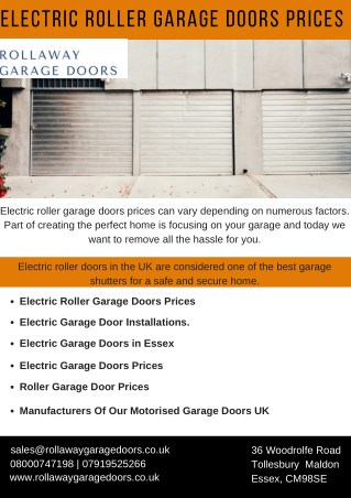 Electric Roller Garage Doors Prices & Tips For Budgeting