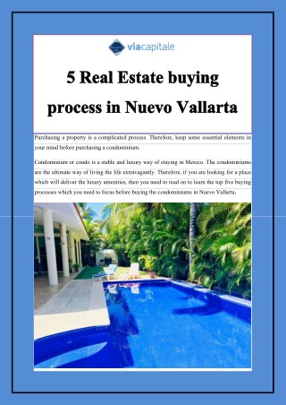 5 Real Estate buying process in Nuevo Vallarta