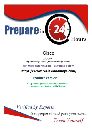 Pass Cisco 210-255 Exam in First Attempt - Cisco 210-255 Briandumps
