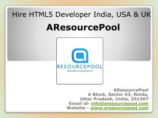 Hire HTML5 Developer India