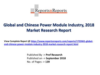 Global Power Module Market 2018 Recent Development and Future Forecast