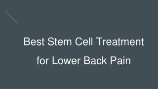 Stem Cell Therapy For Back Pain in Dallas