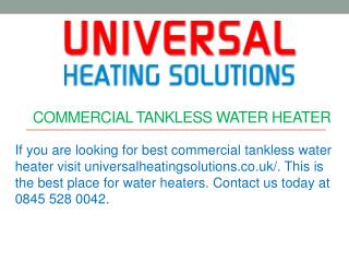 Commercial Tankless Water Heater