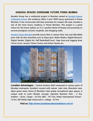 Kanakia Spaces Codename Future Powai Mumbai