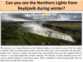 Can you see the Northern Lights from Reykjavík during winter?