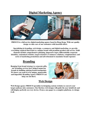 FRESCO | HK Branding Agency - Web Design - Digital Marketing Agency