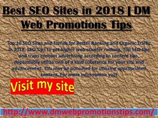 Best SEO Sites in 2018 | DM Web Promotions Tips