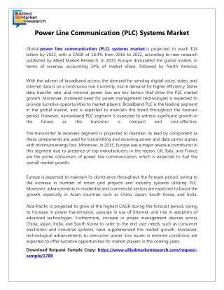 Power Line Communication (PLC) Systems Industry