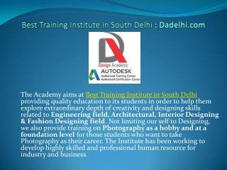 Best Training Institute in south Delhi