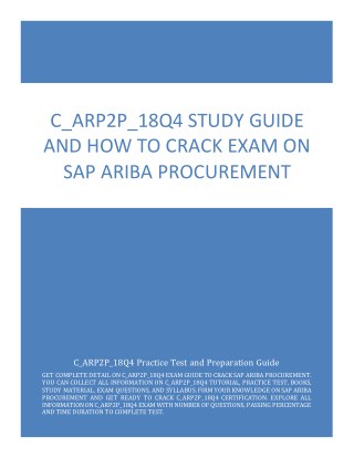 C_ARP2P_18Q4 Study Guide and How to Crack Exam on SAP Ariba Procurement