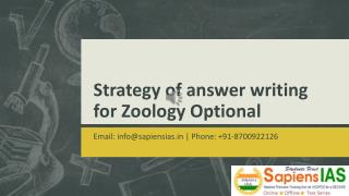 Strategy of answer writing for Zoology Optional