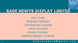 Car Window Stickers & Decals - Bade Newby