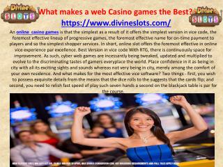 What makes a web Casino games the Best?