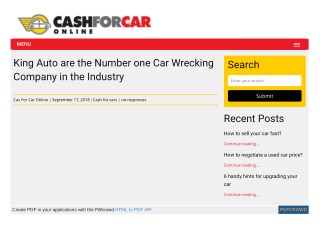 King Auto are the Number one Car Wrecking Company in the Industry