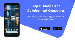 Top 10 Mobile App Development Companies in Texas