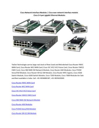 cisco network interface modules| Refurbished WIC-HWIC Wan Cards Rental| Used Cisco Modules Repair