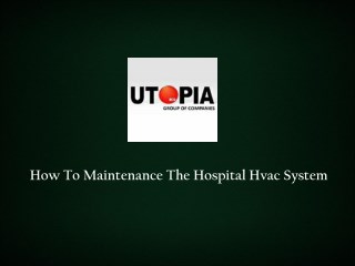 Hospital Hvac Equipments