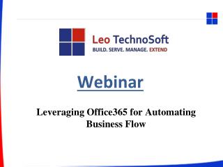 Leveraging Office365 for Automating Business Flow