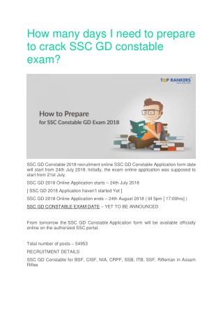 SSC GD Constable Mock Test Series