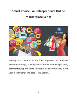 Smart Choice For Entrepreneurs Online Marketplace Script