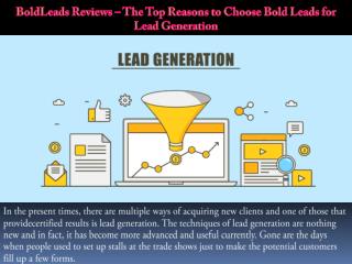 BoldLeads Reviews – The Top Reasons to Choose Bold Leads for Lead Generation