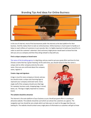Branding Tips And Ideas For Online Business