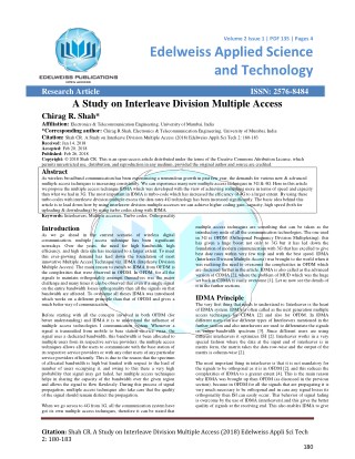 A Study on Interleave Division Multiple Access