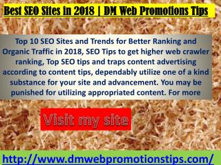 Best SEO Sites in 2018 | DM Web Promotions Tips