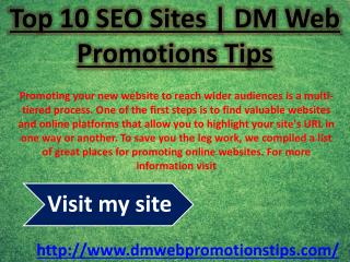 Top 10 SEO Sites | DM Web Promotions Tips
