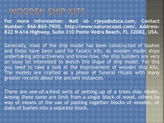 Wooden ship kits