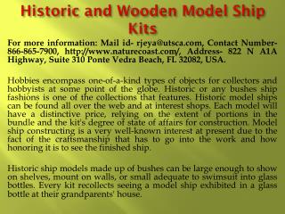 Historic and Wooden Model Ship Kits