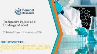 Decorative Paints and Coatings Market Research Report 2018