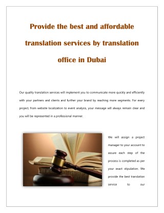 Legal Translation Services Dubai