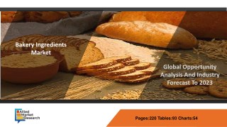 Bakery Ingredients Market 2018: Growth, Manufacturers Analysis, Types and Applications, Regional Outlook & Forecast To 2