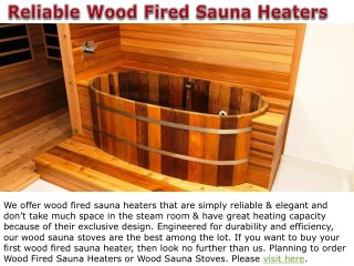 Reliable Wood Fired Sauna Heaters