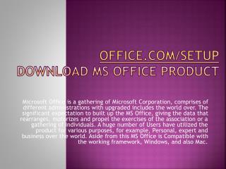 OFFICE.COM/SETUP ACTIVATE MS OFFICE ACCOUNT