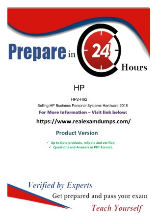 HP HP2-H62 Exam Sample Questions - Realexamdumps.com