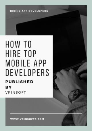 How to hire top mobile app developers