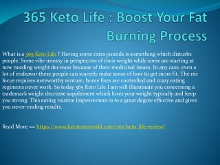 365 Keto Life - Back To Your Slim Life