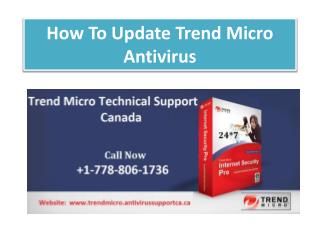 How To Update Trend Micro Antivirus