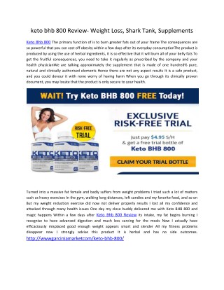 keto bhb 800 - New Weight Loss Supplement | Product Review