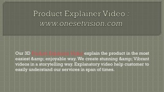 Product explainatory video in Delhi NCR